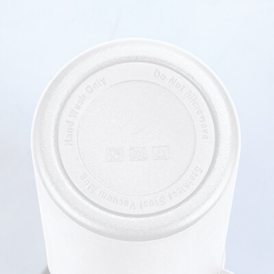 マグカップ付きプッシュ開閉式真空ステンレスボトル（430ml）