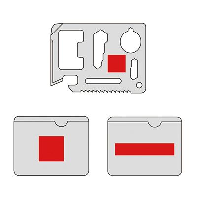 メタリック・カード型多機能ツール（ケース付き）