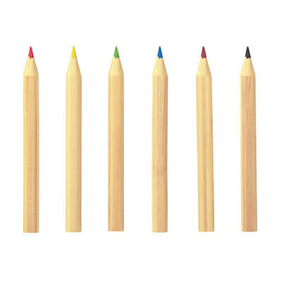 色鉛筆6色セット（シャープナー付き）