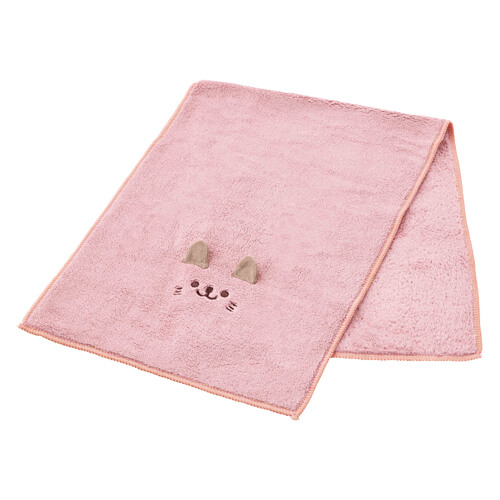 アニマルムふわふわフェイスタオル