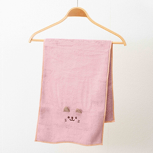 アニマルムふわふわフェイスタオル