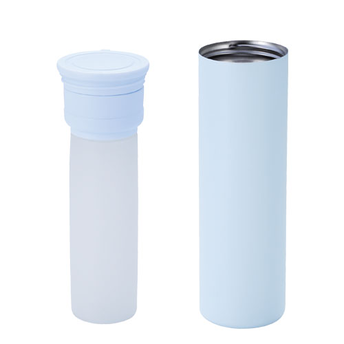 持ち運べるシリコン氷のう（ステンレスケース付き）