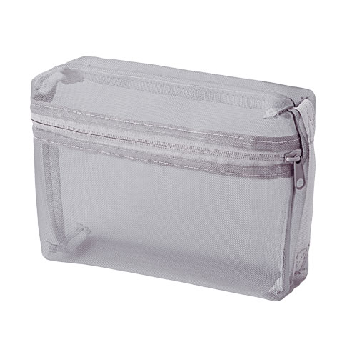 プラシャープ・取っ手付きメッシュボックスポーチ