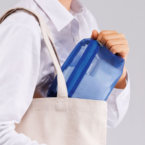 プラシャープ・取っ手付きメッシュボックスポーチ