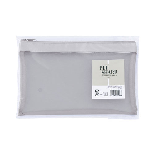 プラシャープ・ストラップ付きメッシュフラットポーチ