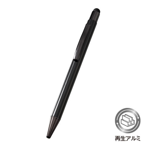 タッチペン付ワンカラーボールペン(再生アルミ)