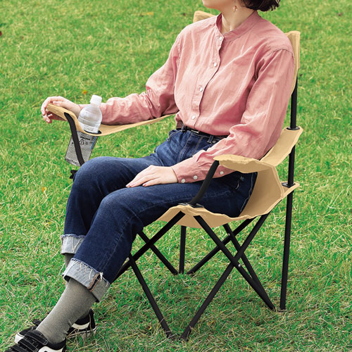 レジャー・アンド・ライフ ポータブルレジャーチェア(ひじ掛け付き)