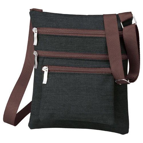 4ファスナーポケットショルダーバッグ