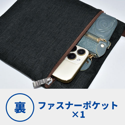 4ファスナーポケットショルダーバッグ