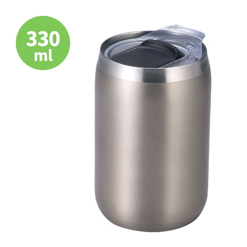 スライド式蓋付き真空二重構造ステンレスタンブラー