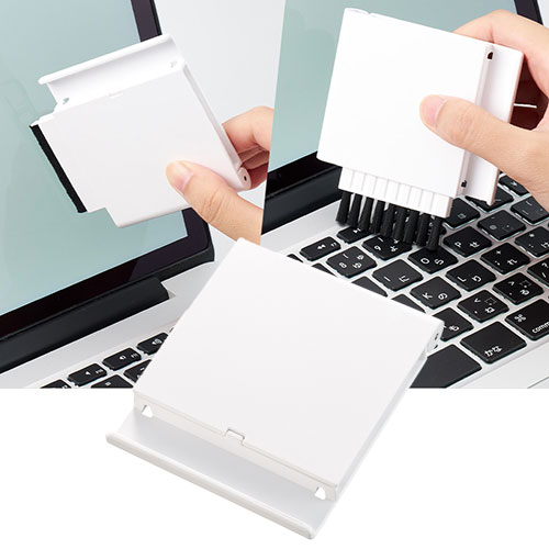 スマホスタンドにもなるPC2WAYクリーナー