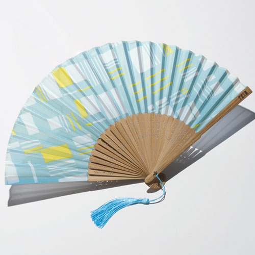 伊砂文様　涼彩扇子