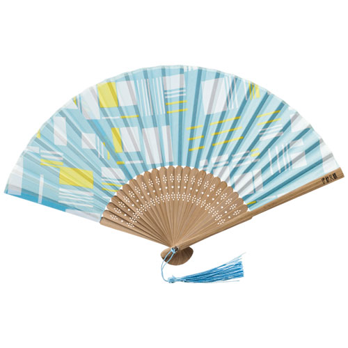 伊砂文様　涼彩扇子