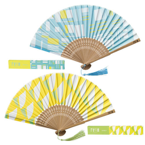 伊砂文様　涼彩扇子