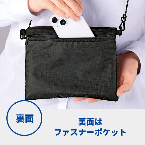 2WAYサコッシュ&エコバッグ(メッシュポケット付き)