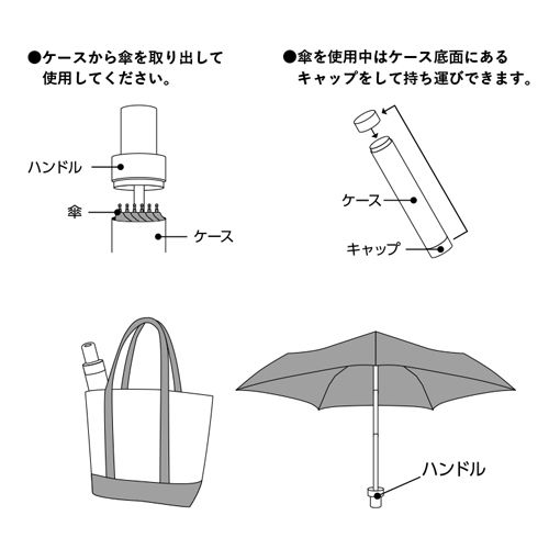 ITSUMO スリムボトル折りたたみ傘