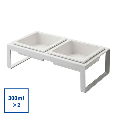 山崎実業 Yamazaki ペットフードボウルスタンドセット タワー トール