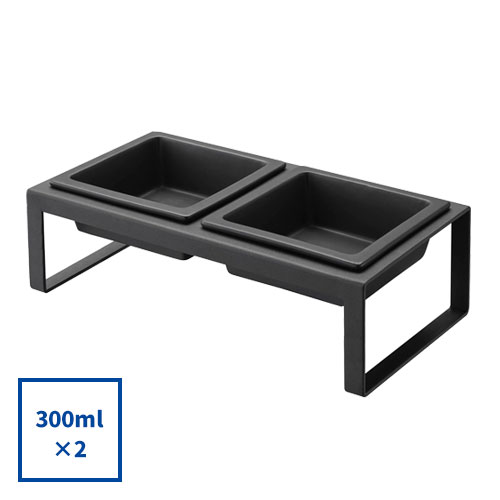 山崎実業 Yamazaki ペットフードボウルスタンドセット タワー トール