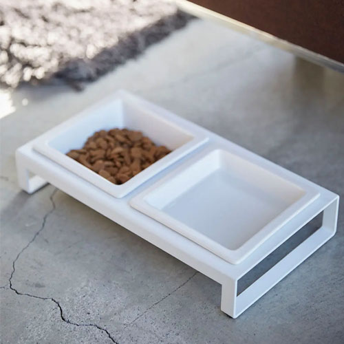 山崎実業 Yamazaki ペットフードボウルスタンドセット タワー