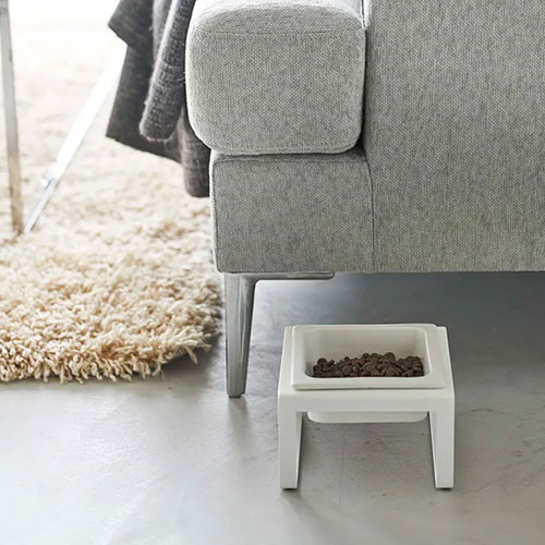 山崎実業 Yamazaki ペットフードボウルスタンド タワー トール