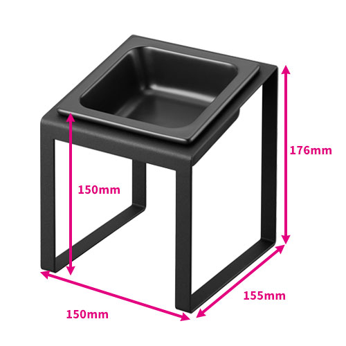 山崎実業 Yamazaki ペットフードボウルスタンド タワー 斜めハイタイプ