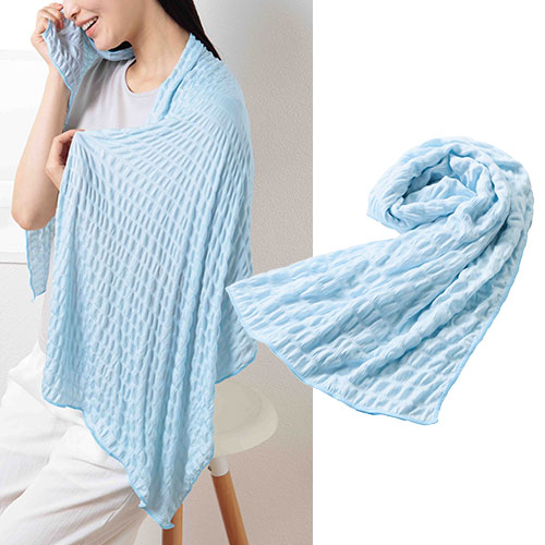 スーリ／接触冷感くしゅくしゅブランケット