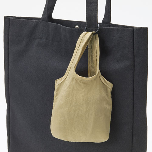 ミニバッグ付き・やわらか撥水トート