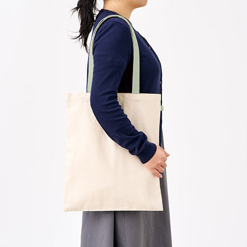 キャンバスフラットトートループ付