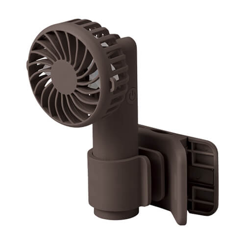 日傘にもつけられるクリップ付ハンディファン