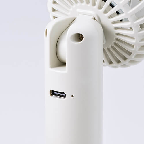 日傘にもつけられるクリップ付ハンディファン