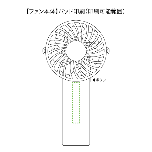 日傘にもつけられるクリップ付ハンディファン