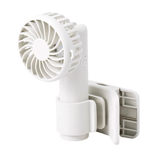 日傘にもつけられるクリップ付ハンディファン