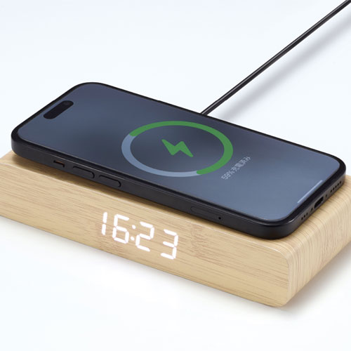 ウッドワイヤレスチャージャークロック（10W）