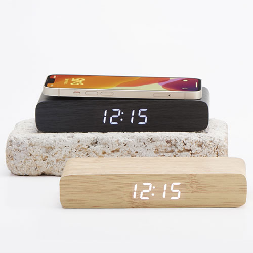 ウッドワイヤレスチャージャークロック（10W）