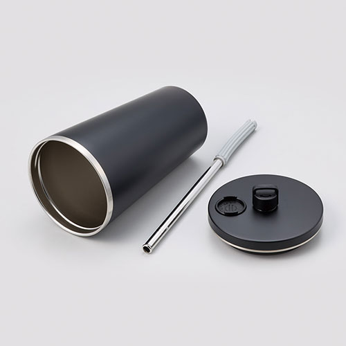 ストロー付ステンレスサーモタンブラー470ml