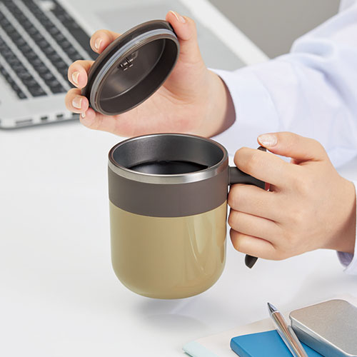 フタ付ダブルウォールステンレスマグ