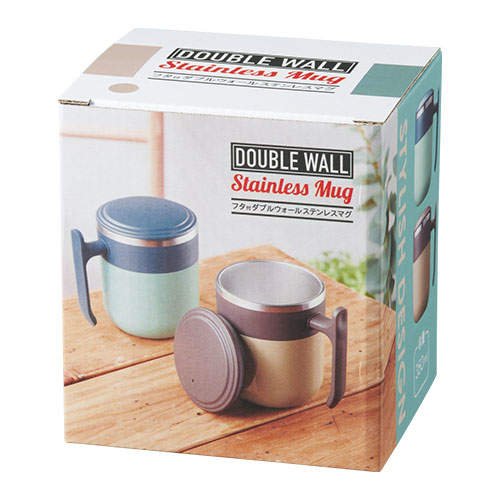 フタ付ダブルウォールステンレスマグ