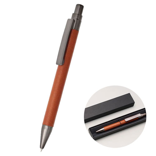 レザー調ボールペン