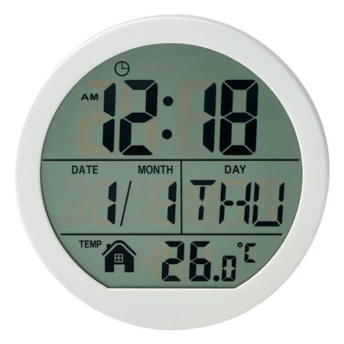 表示が見やすい丸時計