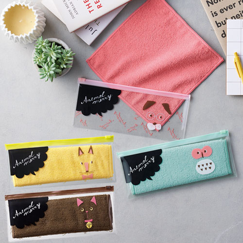 アニマルメリー ポーチ入ハンカチタオル