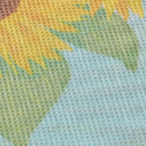 水で濡らせる布うちわ（ヒマワリ）