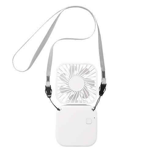 充電式3WAY折りたたみハンディファン（ネックストラップ付き）