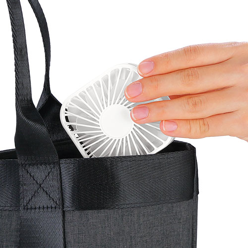 充電式3WAY折りたたみハンディファン(ネックストラップ付き)