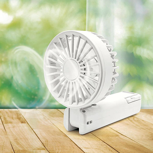 折りたたみ式2WAYダブルファン(カラビナ付き)