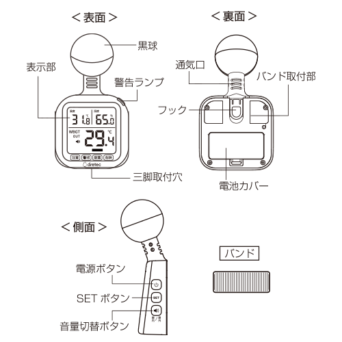 dretec 黒球式熱中症指数計