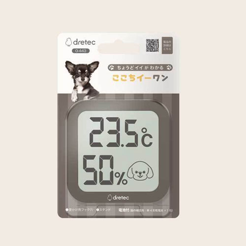 dretec ちょうどイイがわかる ここちイーワン｜ワンちゃんのための温湿度計