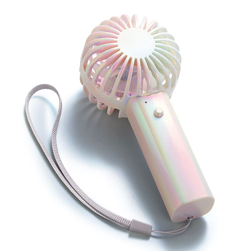 充電式オーロラハンディファン(ストラップ付き)
