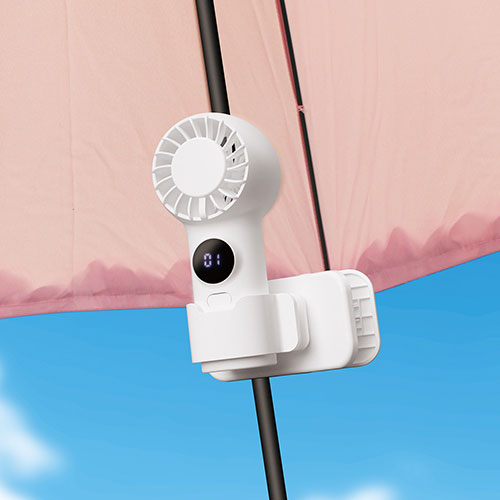 dretec てのひらハンディファン(クリップ付)