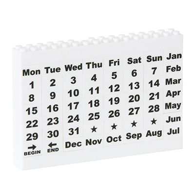 モノトーンブロックカレンダー