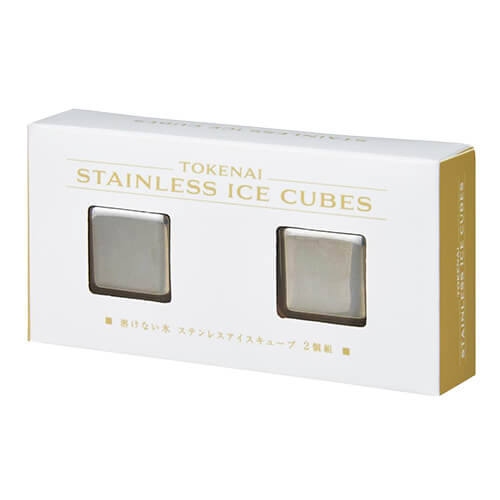 溶けない氷 ステンレスアイスキューブ2個組